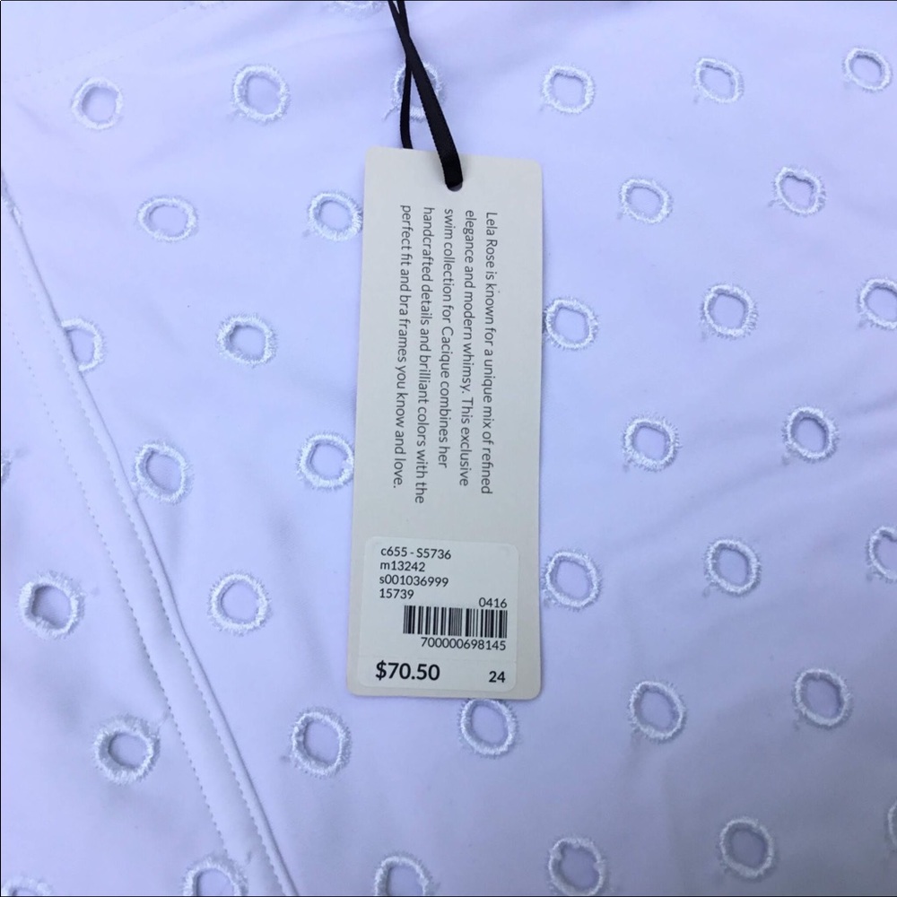 LOWEST Lela Rose Cacique Eyelet Swimsuit Bottom - Picture 5 of 8